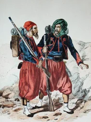 Zouaves, c.1860 (kolor lito)