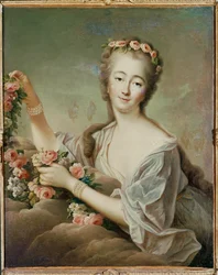 Madame Du Barry, kochanka Ludwika XV, jako bogini Flora ... (obraz na płótnie)
