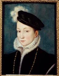 Portret Francois II (1544-1560) Król Francji Obraz Francois Clouet (1515-1572) około 1553 Chantilly, Musee Conde