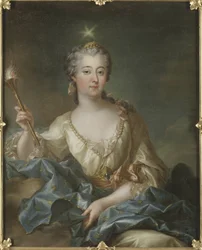 Louise Ulrique de Prussia, królowa Szwecji i Finlandii - Portret Louisy Ulrika z Prus (1720-1782), królowej Szwecji, autorstwa Grasognon Latinville, Francois-Adrien (1705-1774). Olej na płótnie. Rozmiar: 103x82cm. Muzeum Narodowe w Sztokholmie