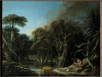 Las Obraz Francois Bouchera (1703-1770) 1740 Nd. 1,31x1,63 m²