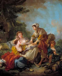 Wróżka. Obraz Francois Bouchera (1703-1770) XVIII wiek.