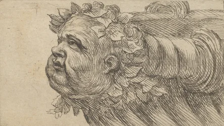 Głowa dziecka na dziobie statku, z Divers Masques, ca. 1635-45.