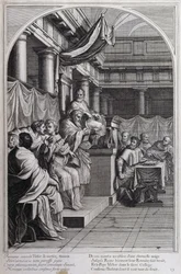 Ilustracja z „Życia św. Brunona, założyciela zakonu Chartreux” Paryż 1660. według obrazów Eustachego Le Sueura i grawerowana przez Fran Sois Chauveau ©UIG/Leemage