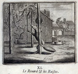 Ilustracja z „Bajek Jeana de la Fontaine” (lito)