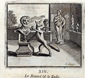 Ilustracja z „Bajek Jeana de la Fontaine” (lito)
