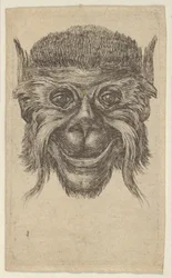 Maska małpy, z Divers Masques, ca. 1635-45.