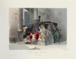 Dobry uczynek, z Les Modes Parisiennes, ok. 1860 r.