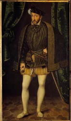 Portret Henryka II (1519 - 1559) króla Francji. Obraz warsztatu Francois Cloueta (1515-1572)