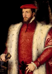 Portret Odety de Coligny (1517-1571) Cardinal de Chatillon Obraz Francois Cloueta (1515-1572) XVI w. Ndz. 0,94x0,73 m Chantilly, Musee Conde