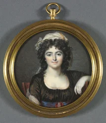 Portret kobiety w brązowej sukience, 1795.