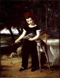 Henryk Francuski (1820-83) Książę Bordeaux w domu księżnej Angouleme w zamku Villeneuve lEtang, 1826 r.