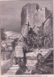 Procesja krzyżowców wokół murów Jerozolimy AD 1097