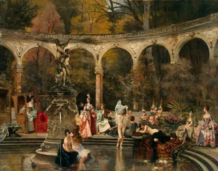 Kąpiące się damy dworu w XVIII wieku, 1888