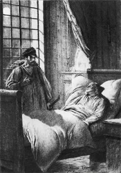 Ilustracja z Les Miserables autorstwa Victora Hugo (1802-1885)