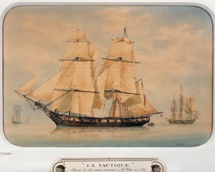 Bryg taktyczny, zbudowany w 1792 r. przez Francois Roux (1811-1882), Francja