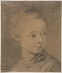 Głowa młodej dziewczyny skręcającej w prawo, 1758.