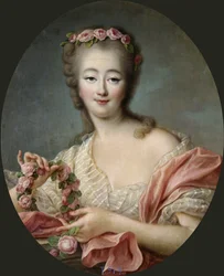 Jeanne Becu, hrabina Du Barry (1743-1793) - Francois Hubert Drouais (1727-1775). olej na płótnie