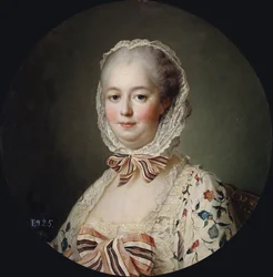 Portret markizy de Pompadour (1721-1764) - Francois Hubert Drouais (1727-1775). olej na płótnie
