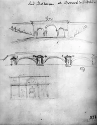Szkic architektoniczny z "Podróży po Anglii", ok. 1766 (ołówek na papierze)