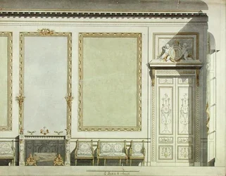 Projekt domu księżnej Mazarina, ok. 1777 (akwarela na papierze)