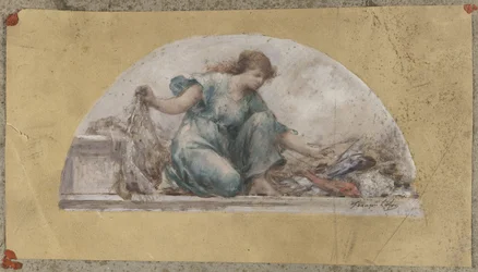 Szkic jadalni La Pêche w paryskim Hôtel de Ville