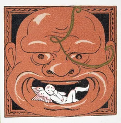 Maska na twarz, wyd. 1922 (odbitka szablonowa)