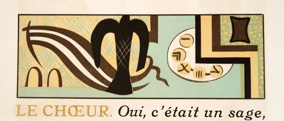 Ilustracja graficzna z Prométhée Enchaîné autorstwa Ajschylosa, wyd. 1941 (druk szablonowy)