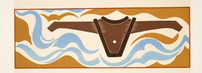 Ilustracja graficzna z Prometheus Enchained by Ajschylos, wyd. 1941 (druk szablonowy)