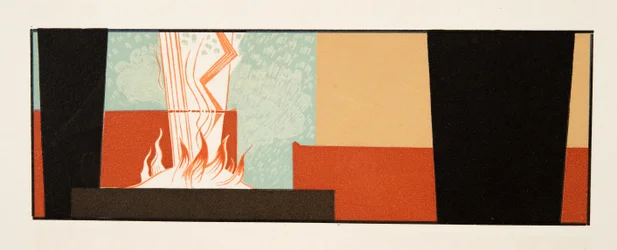 Ilustracja graficzna z Prometheus Enchained by Ajschylos, wyd. 1941 (druk szablonowy)