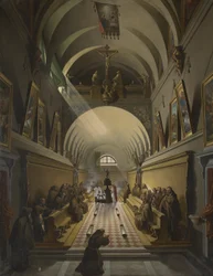 Wnętrze klasztoru kapucynów, ok.1820
