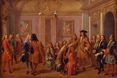 Pierwsza Nobilitacja Rycerzy Zakonu Saint-Louis przez Ludwika XIV w Wersalu 8 maja 169