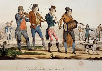 Ttrubadours, Francois Nicolas Martinet (1739-po 1796), druk, Francja