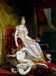 Józefina de Beauharnais, pierwsza żona Napoleona Bonapartego 1763-1814, w stroju koronacyjnym, 1807-1808