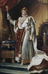 Portret cesarza Napoleona I Bonapartego 1769-1821 w szatach koronacyjnych, ok. 1804