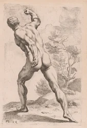 Gladiator Borghese, widok z tyłu [płyta 29]