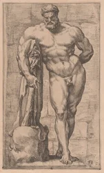 Herkules Farnese, widok z przodu [tablica 2]