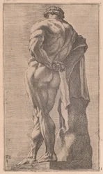 Herkules Farnese widziany z tyłu [tablica 4]
