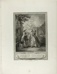 Wieczorny spacer, z Monument du Costume Physique et Moral de la fin du Dix-huitième siècle