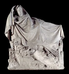 Cesarz Napoleon I (1769-1821) budzący się do nieśmiertelności. Rzeźba gipsowa François Rude