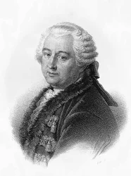 Portret Claude-Adriena Helvetiusa (1715-1771), francuskiego pisarza i filozofa, rycina Francois-Seraphina Delpecha (1778-1825)