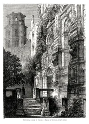 Zamek w Heidelbergu, Niemcy, 1886 r.