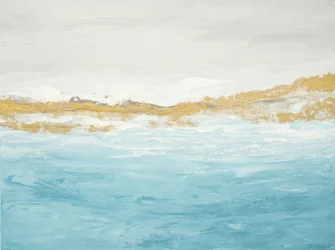 Abstrakcyjny pejzaż morski „Blue Gold”
