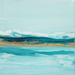 Aqua Gold Waves