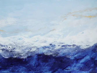 Głębokie błękitne fale oceanu