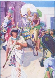 Józef władca, z The Bible Picture Book wydanej przez Thomasa Nelsona, ok. 1950