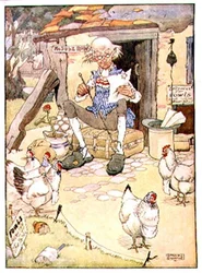Stary człowiek z Middlerow z książki „My Nursery Story Book”, wyd. przez Blackie & Son (ilustracja książkowa)