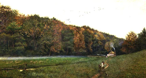 Szary zmierzch w pobliżu Arundel, Sussex