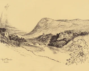 Ribblesdale i Pendle Hill (litografia)