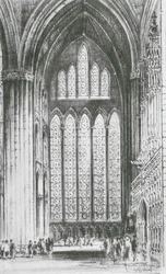 Okno Pięciu Sióstr, York Minster (litografia)